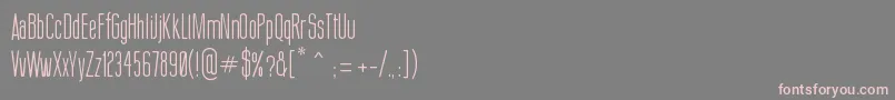 フォントThinCool – 灰色の背景にピンクのフォント