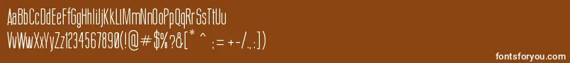 ThinCool Font – White Fonts on Brown Background