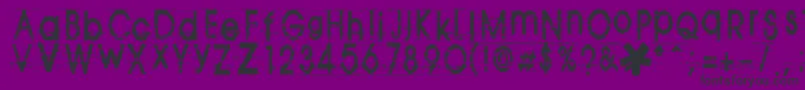 TomViolenceAutospaced Font – Black Fonts on Purple Background