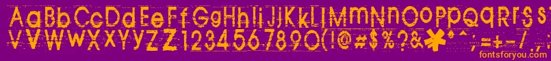 TomViolenceAutospaced Font – Orange Fonts on Purple Background