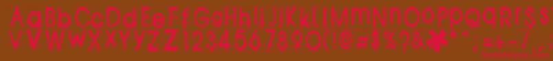 TomViolenceAutospaced Font – Red Fonts on Brown Background