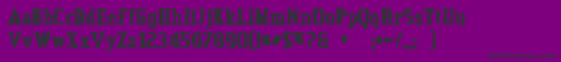 Creditvalleyink-fontti – mustat fontit violetilla taustalla