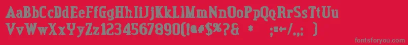 Creditvalleyink Font – Gray Fonts on Red Background