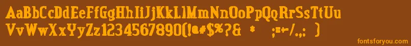 Creditvalleyink Font – Orange Fonts on Brown Background