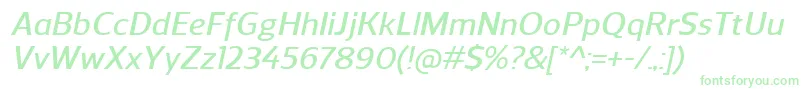 ReganDemibolditalic Font – Green Fonts on White Background