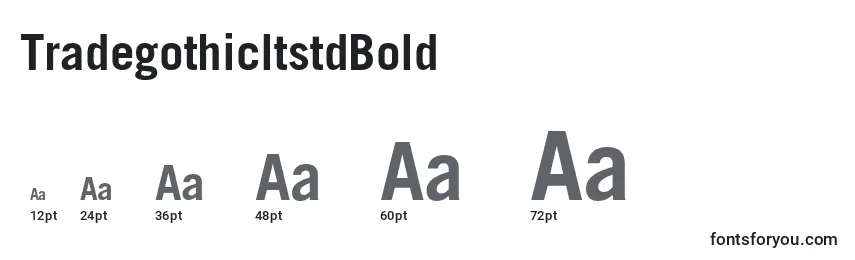 TradegothicltstdBold Font Sizes