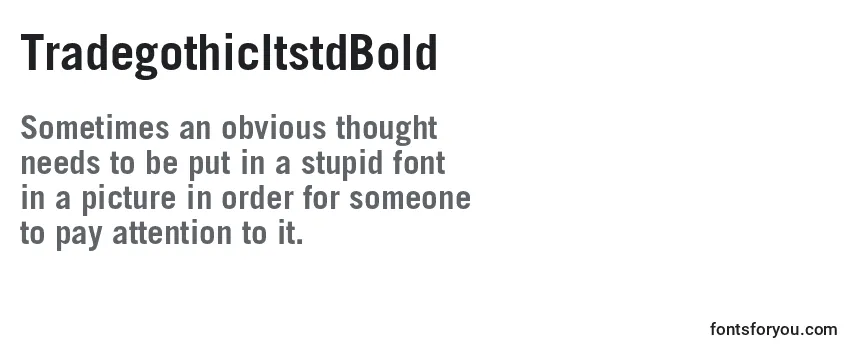 TradegothicltstdBold Font