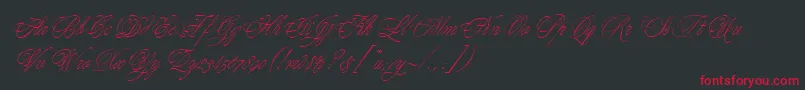 YoungLoveEs-Schriftart – Rote Schriften auf schwarzem Hintergrund