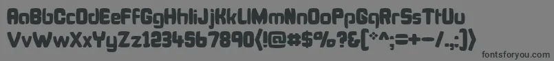 BonkFatty-Schriftart – Schwarze Schriften auf grauem Hintergrund