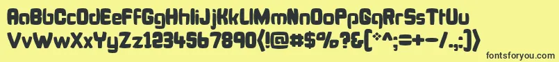 BonkFatty Font – Black Fonts on Yellow Background
