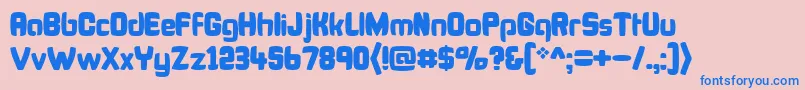 BonkFatty Font – Blue Fonts on Pink Background
