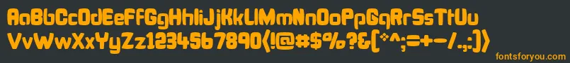 フォントBonkFatty – 黒い背景にオレンジの文字