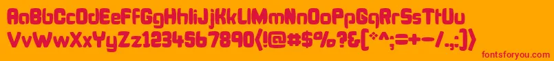 BonkFatty Font – Red Fonts on Orange Background