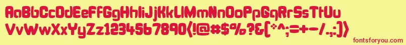 BonkFatty Font – Red Fonts on Yellow Background