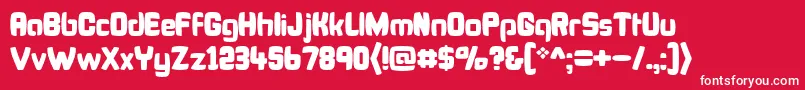 BonkFatty Font – White Fonts on Red Background