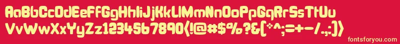 BonkFatty Font – Yellow Fonts on Red Background