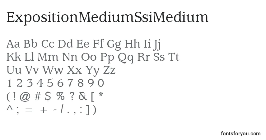 ExpositionMediumSsiMedium Font – alphabet, numbers, special characters