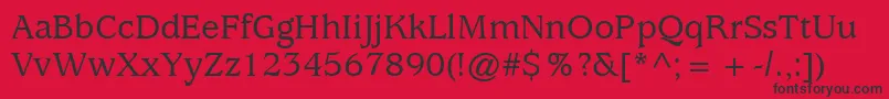 ExpositionMediumSsiMedium Font – Black Fonts on Red Background