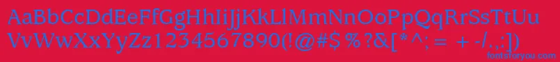 ExpositionMediumSsiMedium Font – Blue Fonts on Red Background