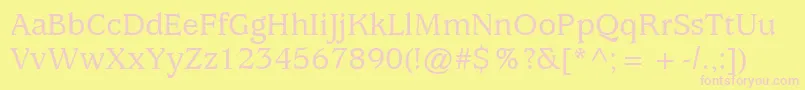 ExpositionMediumSsiMedium Font – Pink Fonts on Yellow Background