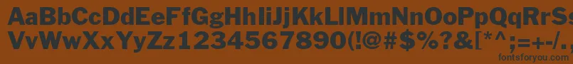 FranklingothicstdRoman Font – Black Fonts on Brown Background