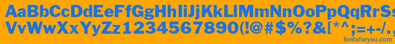 FranklingothicstdRoman Font – Blue Fonts on Orange Background