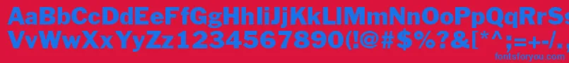 FranklingothicstdRoman Font – Blue Fonts on Red Background