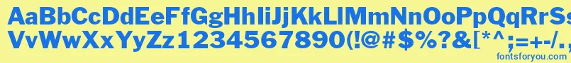 FranklingothicstdRoman Font – Blue Fonts on Yellow Background