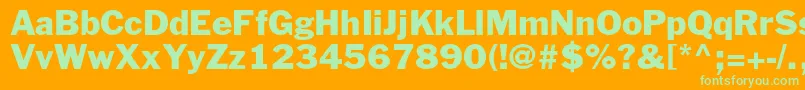 FranklingothicstdRoman Font – Green Fonts on Orange Background