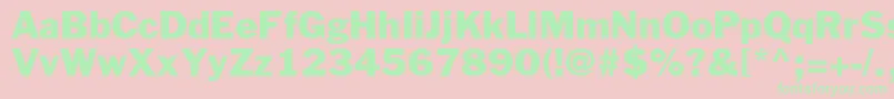 FranklingothicstdRoman Font – Green Fonts on Pink Background