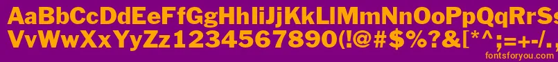 FranklingothicstdRoman Font – Orange Fonts on Purple Background