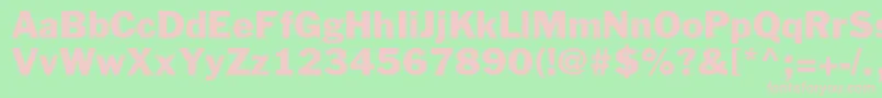 FranklingothicstdRoman Font – Pink Fonts on Green Background