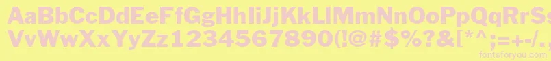 FranklingothicstdRoman Font – Pink Fonts on Yellow Background