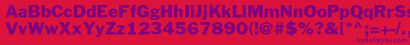 FranklingothicstdRoman Font – Purple Fonts on Red Background