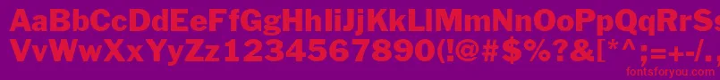 FranklingothicstdRoman Font – Red Fonts on Purple Background