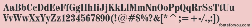 Century725BoldCondensedBt Font – Black Fonts on Pink Background