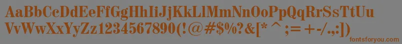 Century725BoldCondensedBt Font – Brown Fonts on Gray Background