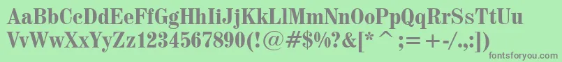 Century725BoldCondensedBt Font – Gray Fonts on Green Background