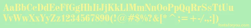 Century725BoldCondensedBt Font – Yellow Fonts on Green Background