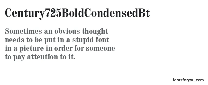 Review of the Century725BoldCondensedBt Font