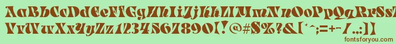 ParadeRegular Font – Brown Fonts on Green Background