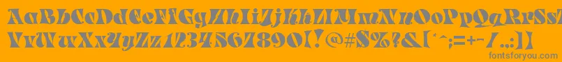 フォントParadeRegular – オレンジの背景に灰色の文字