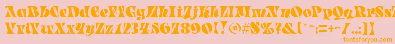 ParadeRegular Font – Orange Fonts on Pink Background