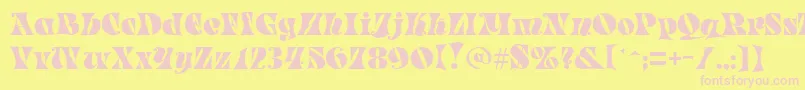 ParadeRegular Font – Pink Fonts on Yellow Background