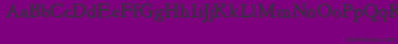 フォントNewstyleEmbossed – 紫の背景に黒い文字