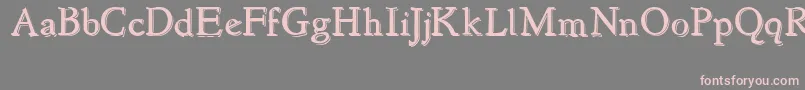 NewstyleEmbossed Font – Pink Fonts on Gray Background