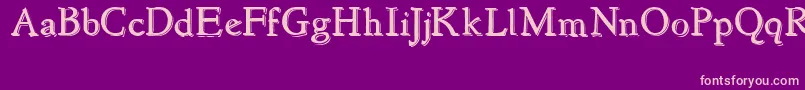 NewstyleEmbossed Font – Pink Fonts on Purple Background