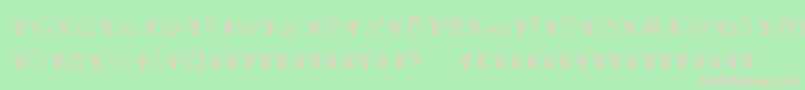 KawaiiFoodFontIi Font – Pink Fonts on Green Background