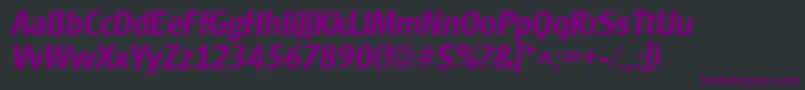 GlasgowBoldItalic Font – Purple Fonts on Black Background
