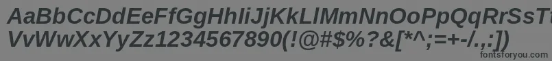 Arimo ffy Font – Black Fonts on Gray Background